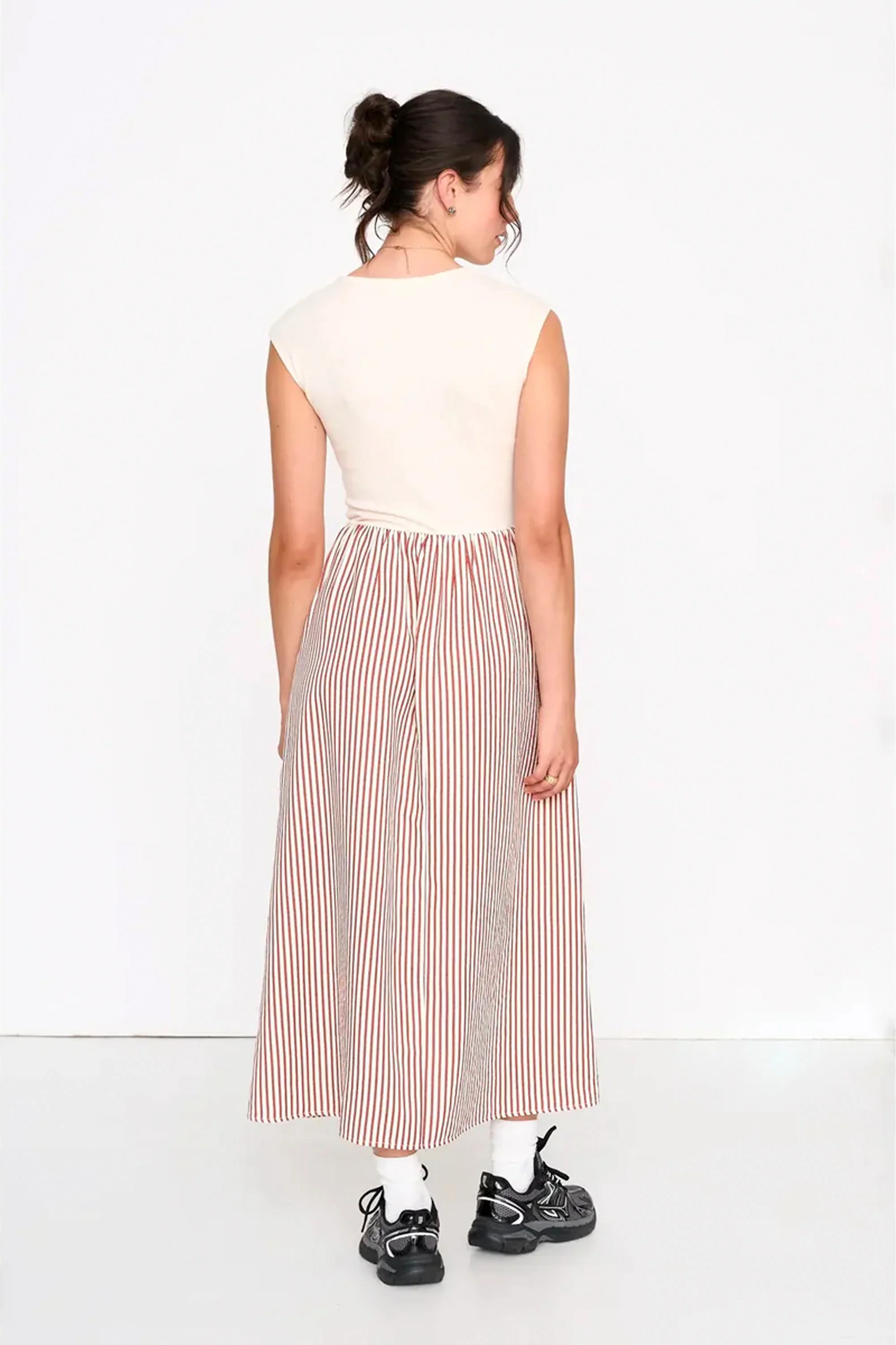 24COLOURS - STRIPED DRESS - RUST - Image 3
