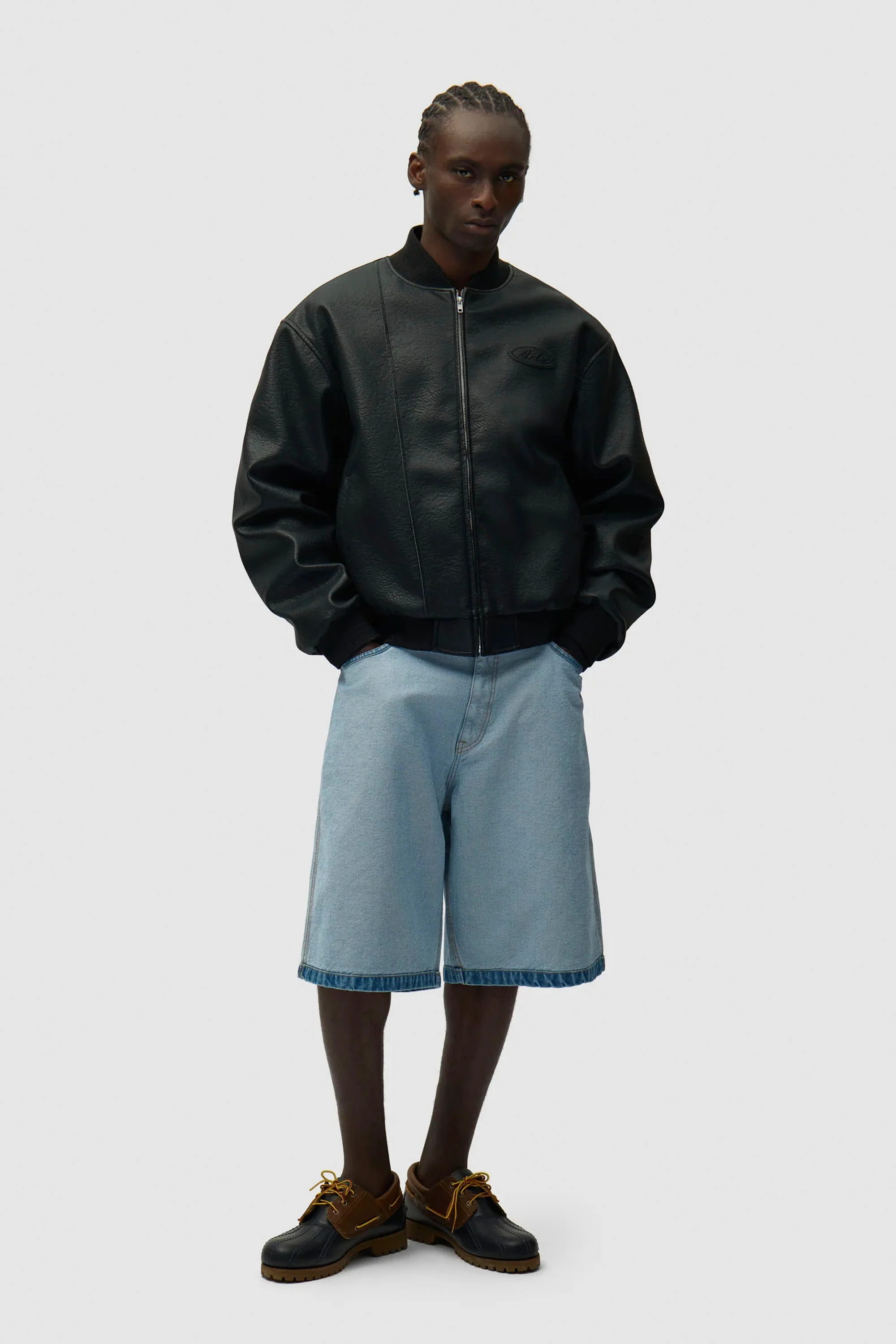 ARTE - LEATHER VARSITY JACKET - Image 3