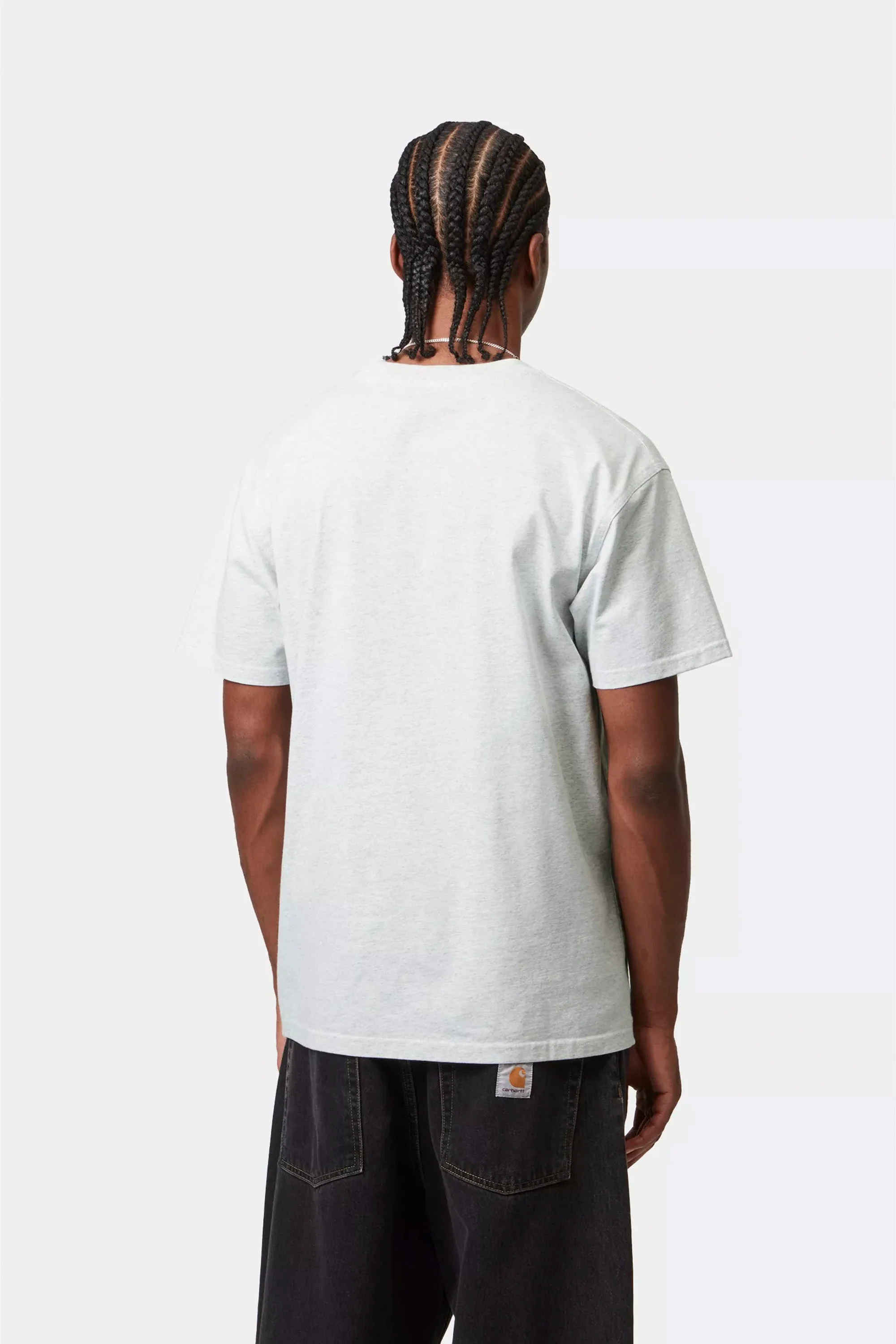 CARHARTT WIP - AMERICAN SCRIPT T-SHIRT - ASH HEATHER - Image 2