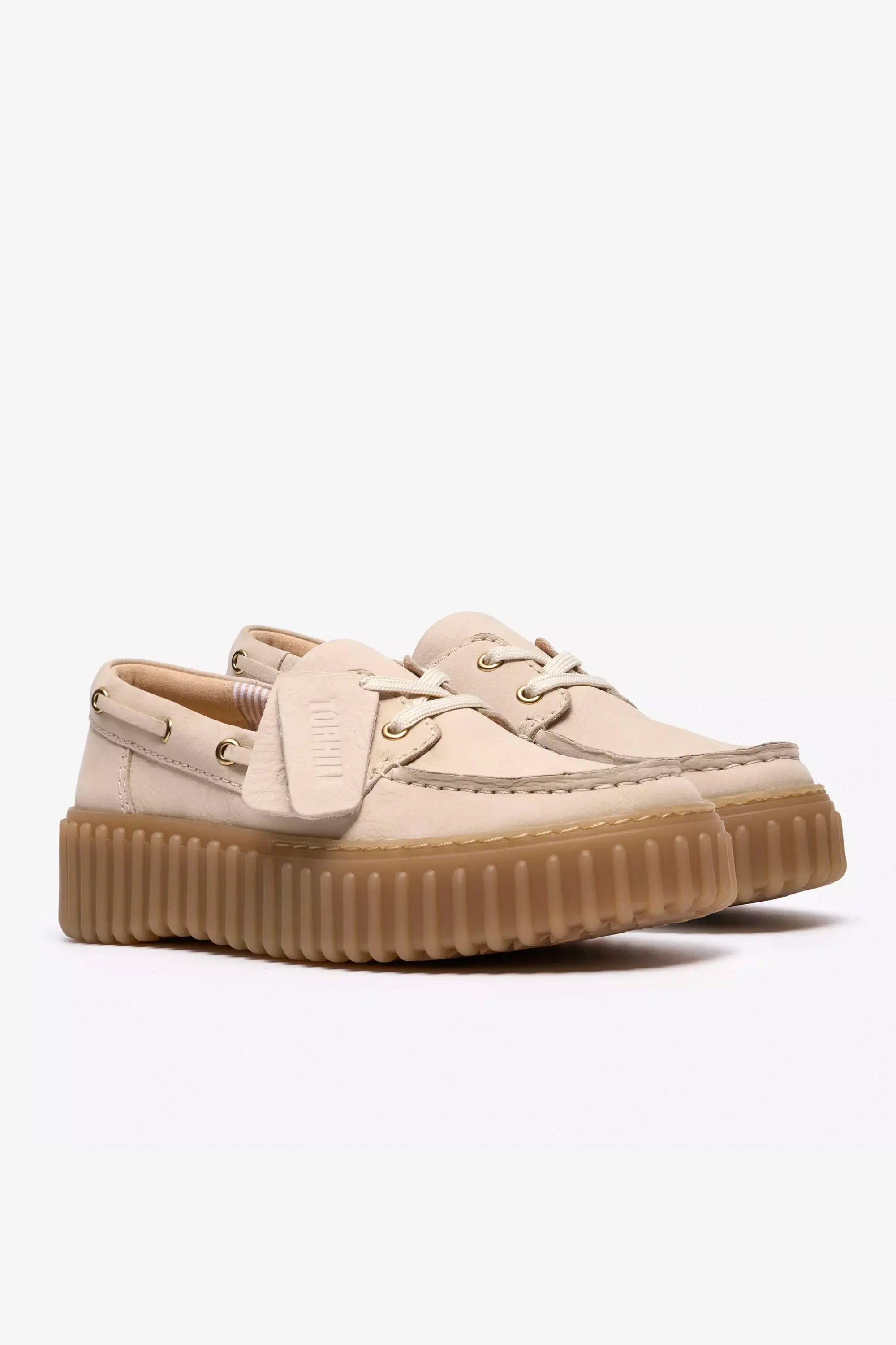 CLARKS - TORNHILL BOAT - CREAM NUBUCK - WOMAN - Image 6