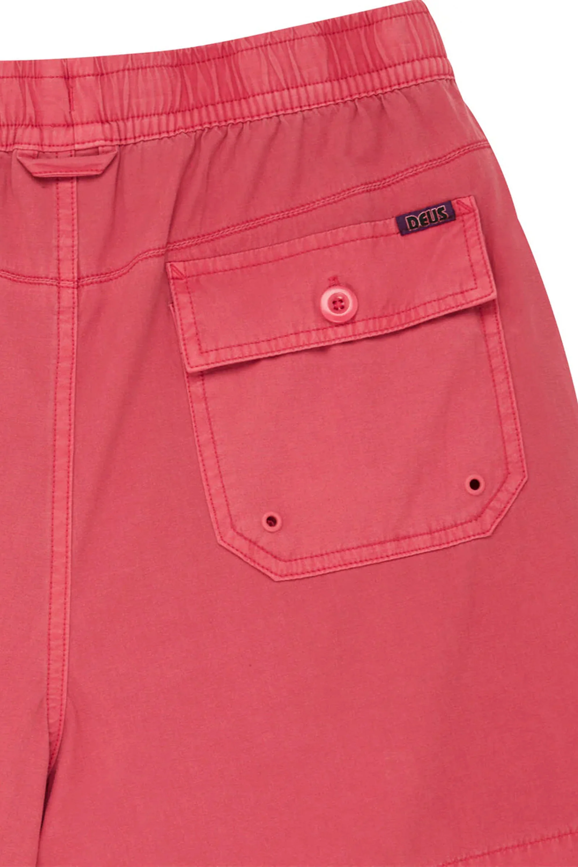 DEUS - SANDBAR GARMENT DYED MESH SHORT - MELON RED - Image 6