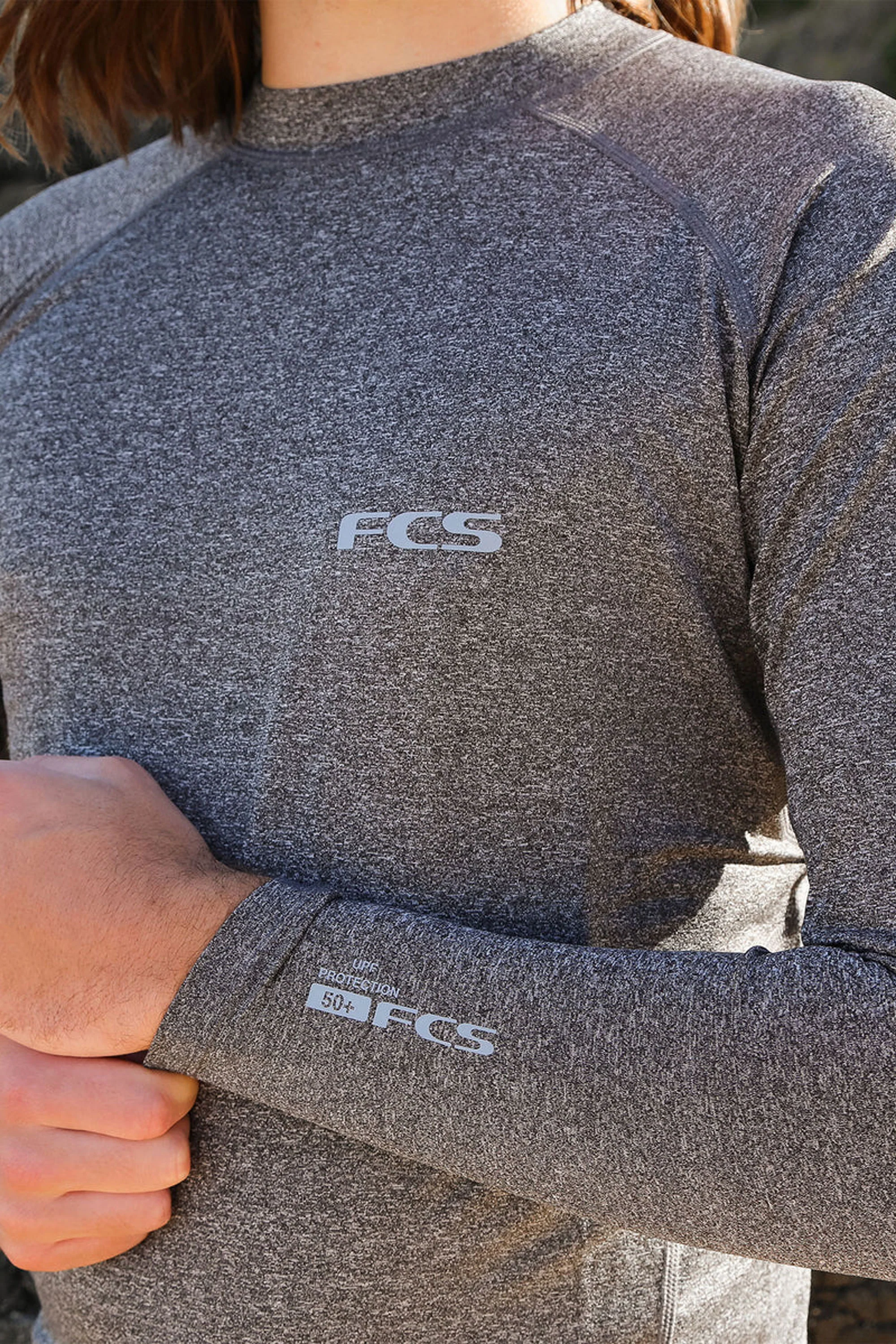 FCS - ESSENTIAL RASH VEST - HEATHER GREY - Image 4