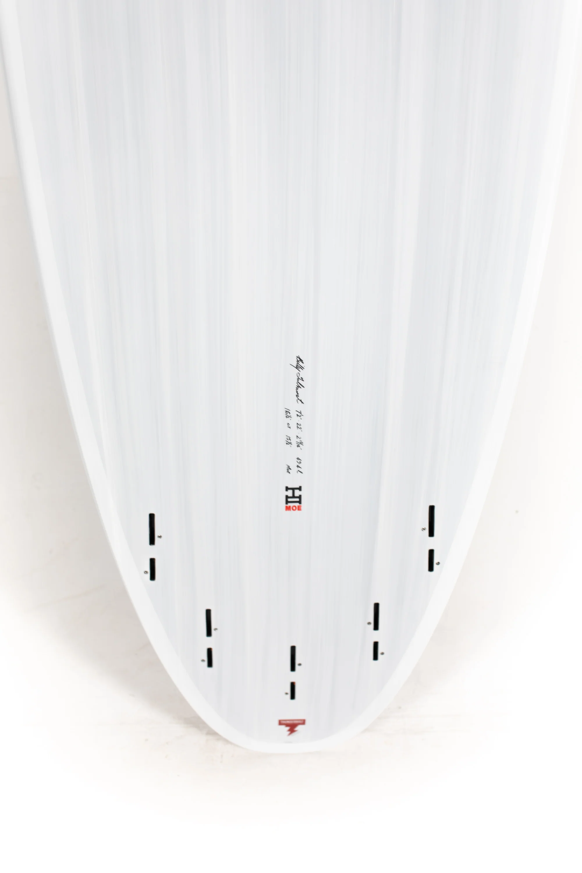 Harley Ingleby Surfboards - Moe - Candy White - Thunderbolt Black - 7'2" x 22 x 2 13/16 - 49.4L - Image 8