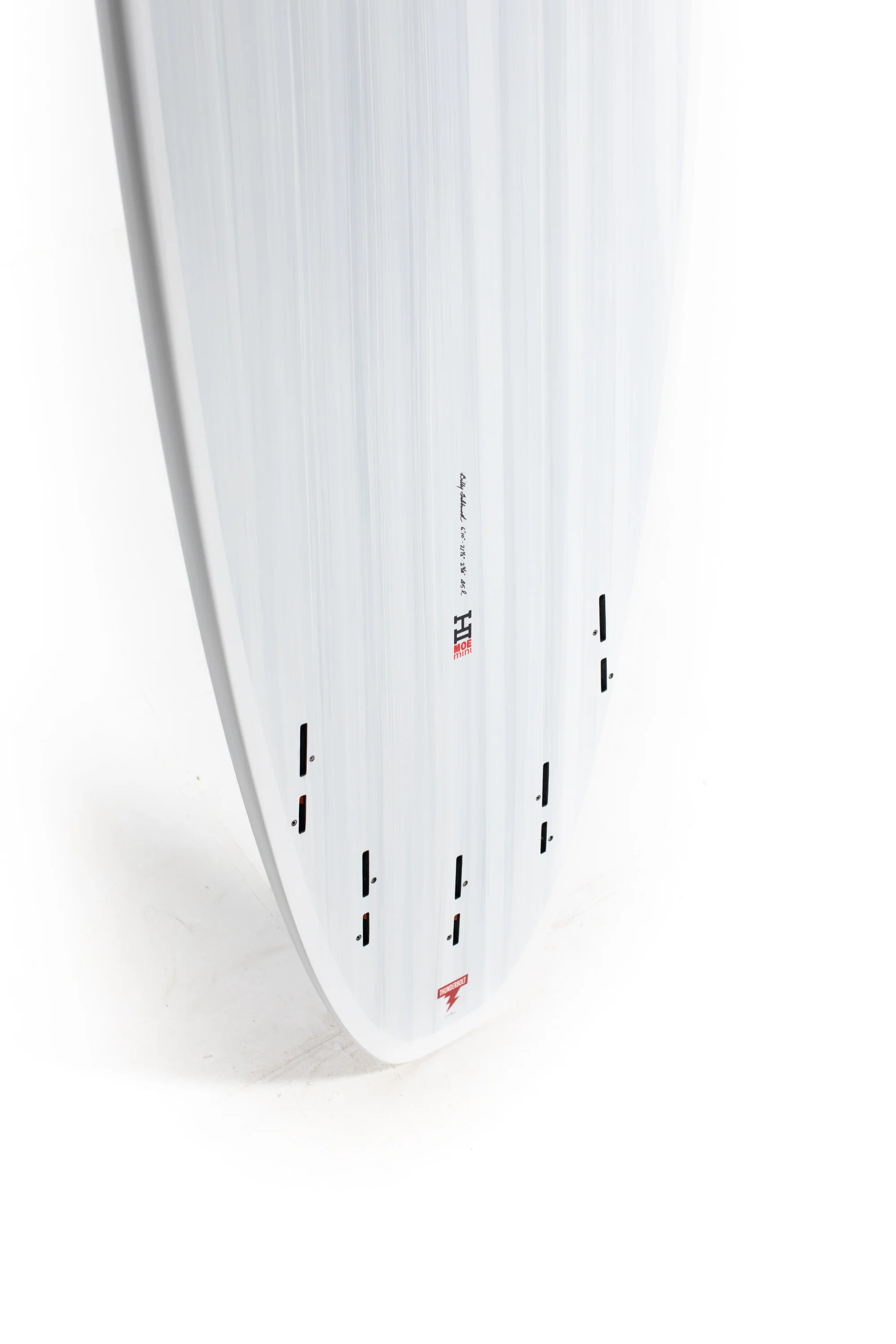 Harley Ingleby Surfboards - Moe Mini - Candy White - Thunderbolt Black - 6'10" x 21 1/2" x 2 3/4" - 45L - Image 10