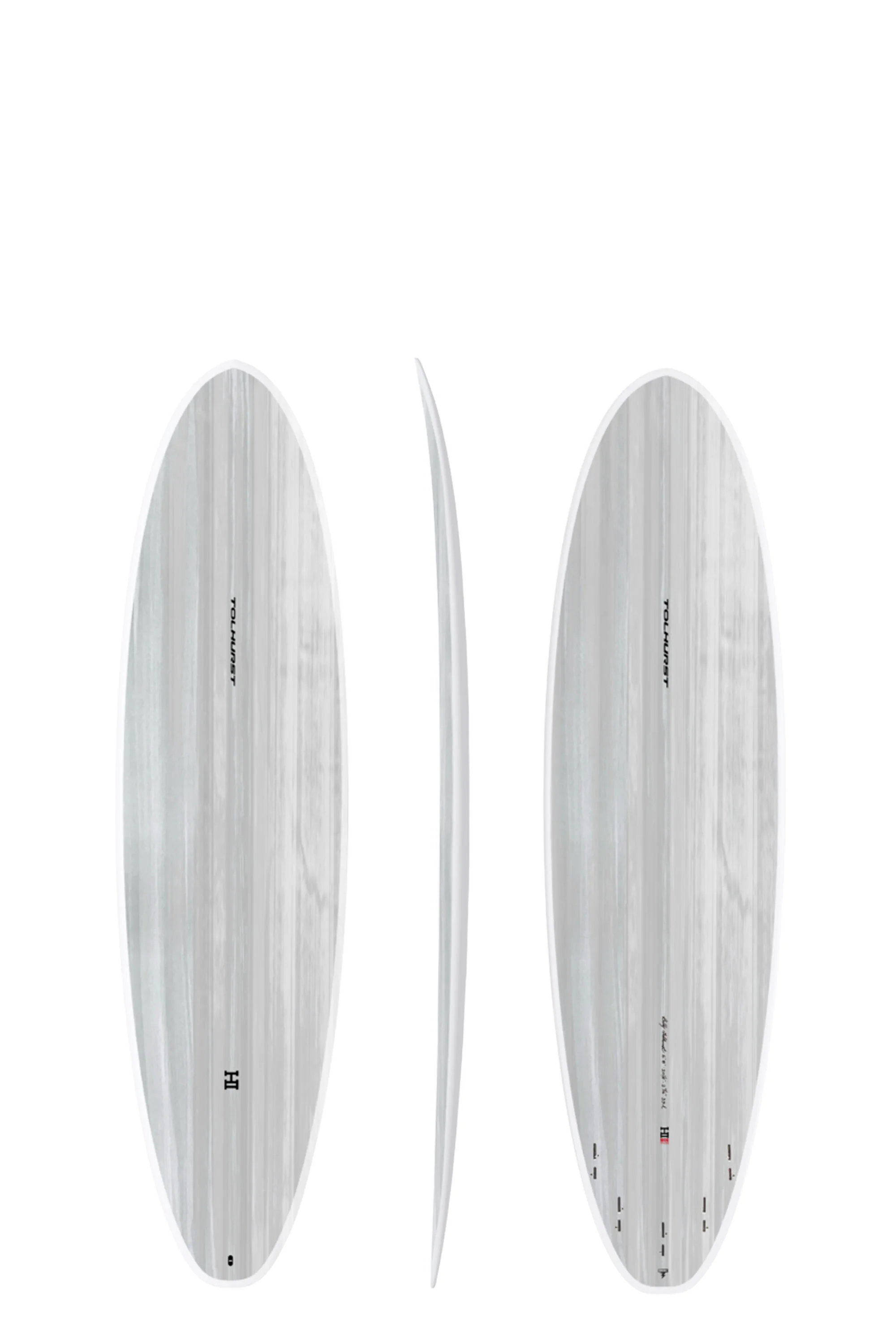 Harley Ingleby Surfboards - Moe Mini - Candy White - Thunderbolt Black - 6'6" x 21 1/2" x 2 5/8" - 41L - Image 3