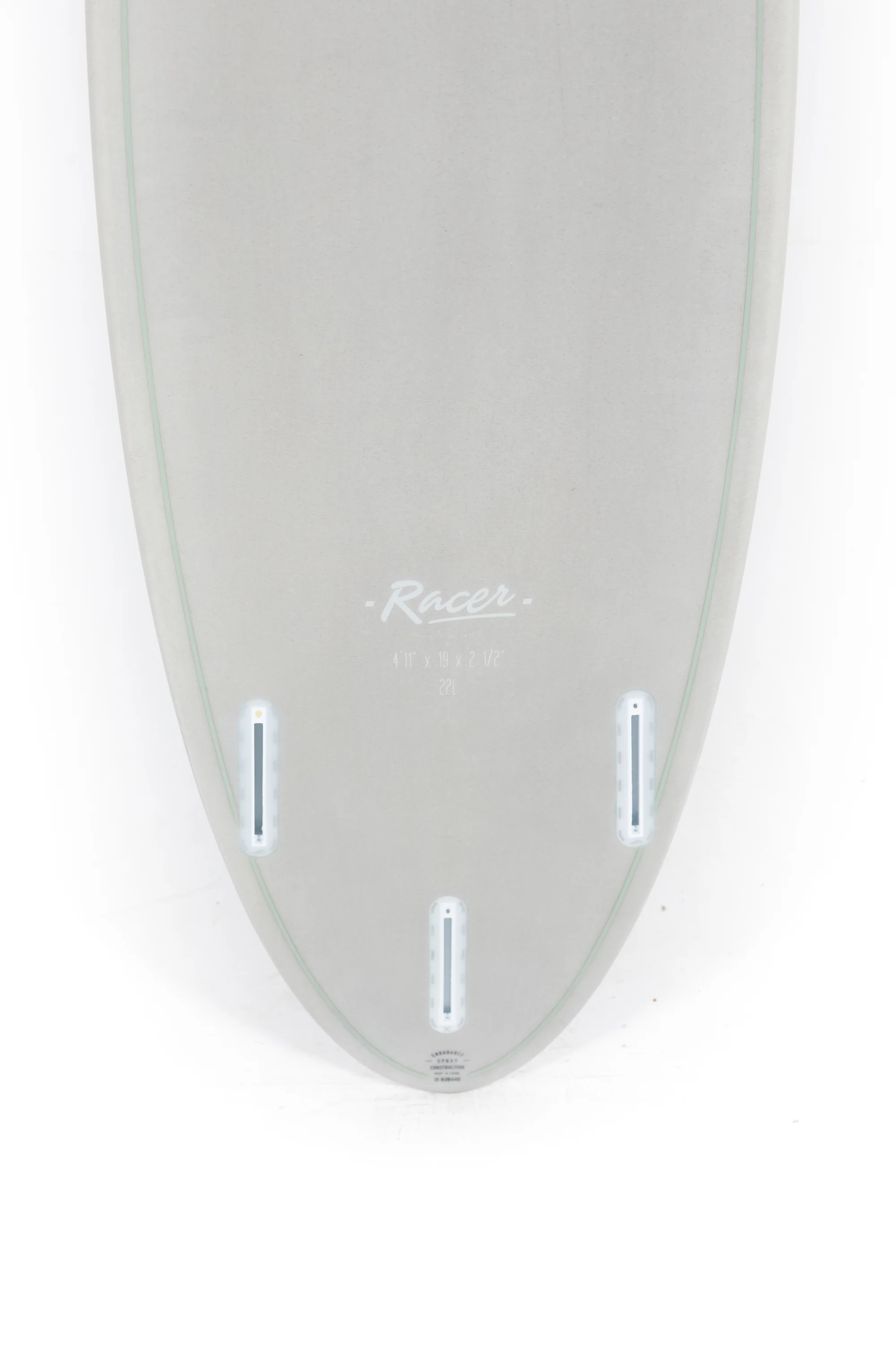 Indio Surfboards - RACER Grey GROM - 4'11" x 19 x 2 1/8 - 22,5L - Image 8