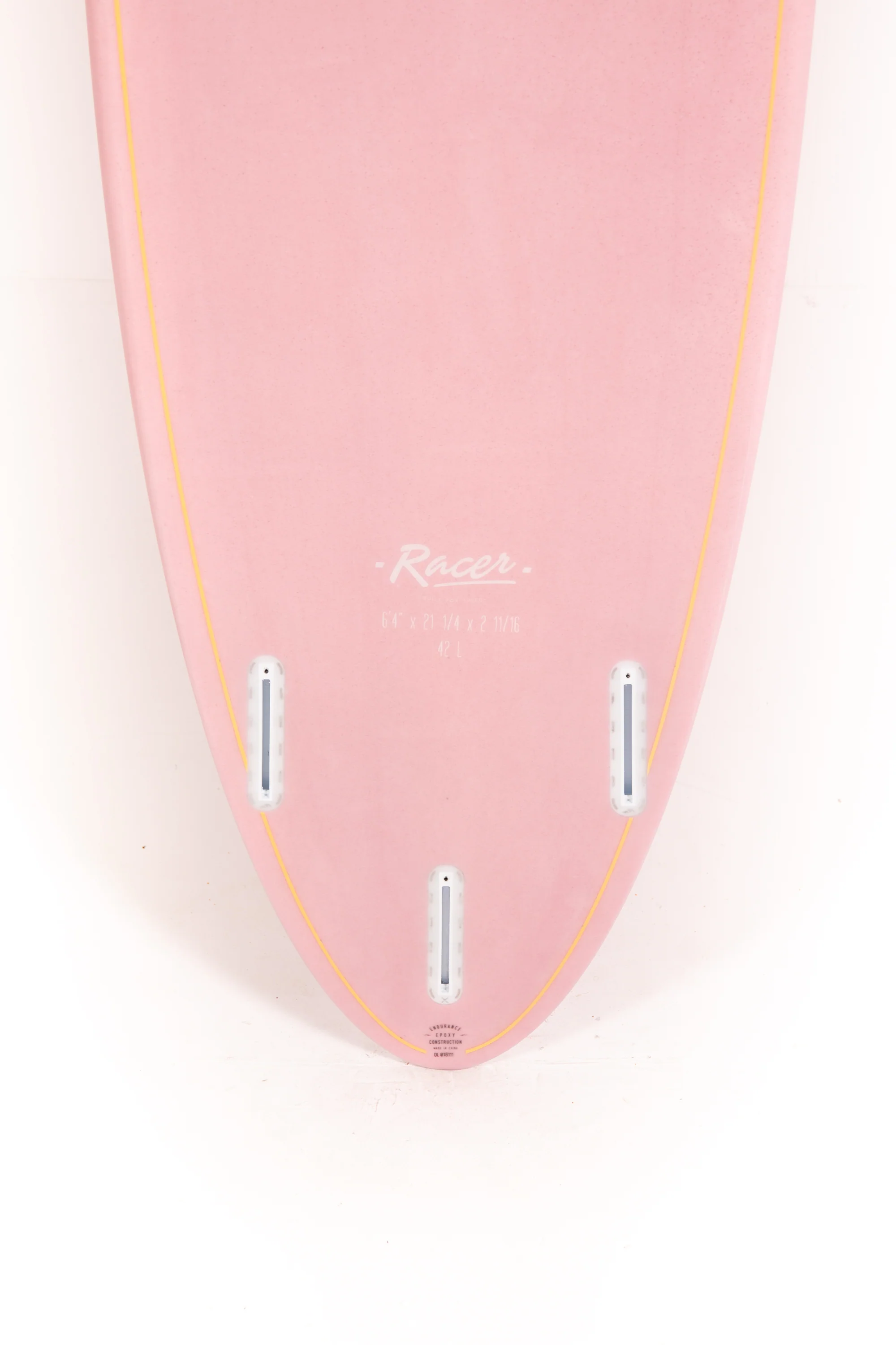 Indio Surfboards - RACER Pink - 6'4" x 21 1/4 x 2 11/16 - 42L - Image 8