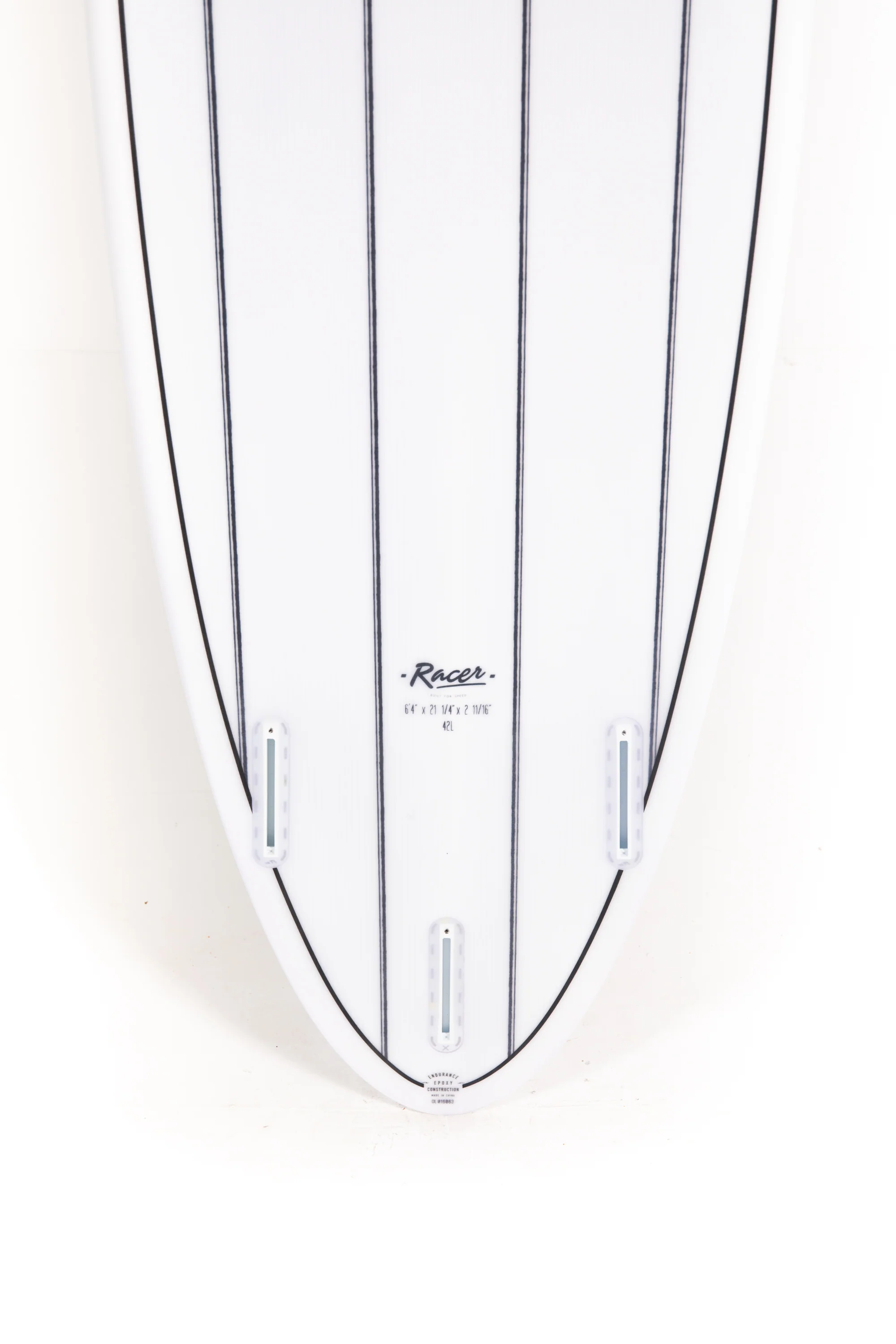 Indio Surfboards - RACER Stripes - 6'4" x 21 1/4 x 2 11/16 - 42L - Image 9