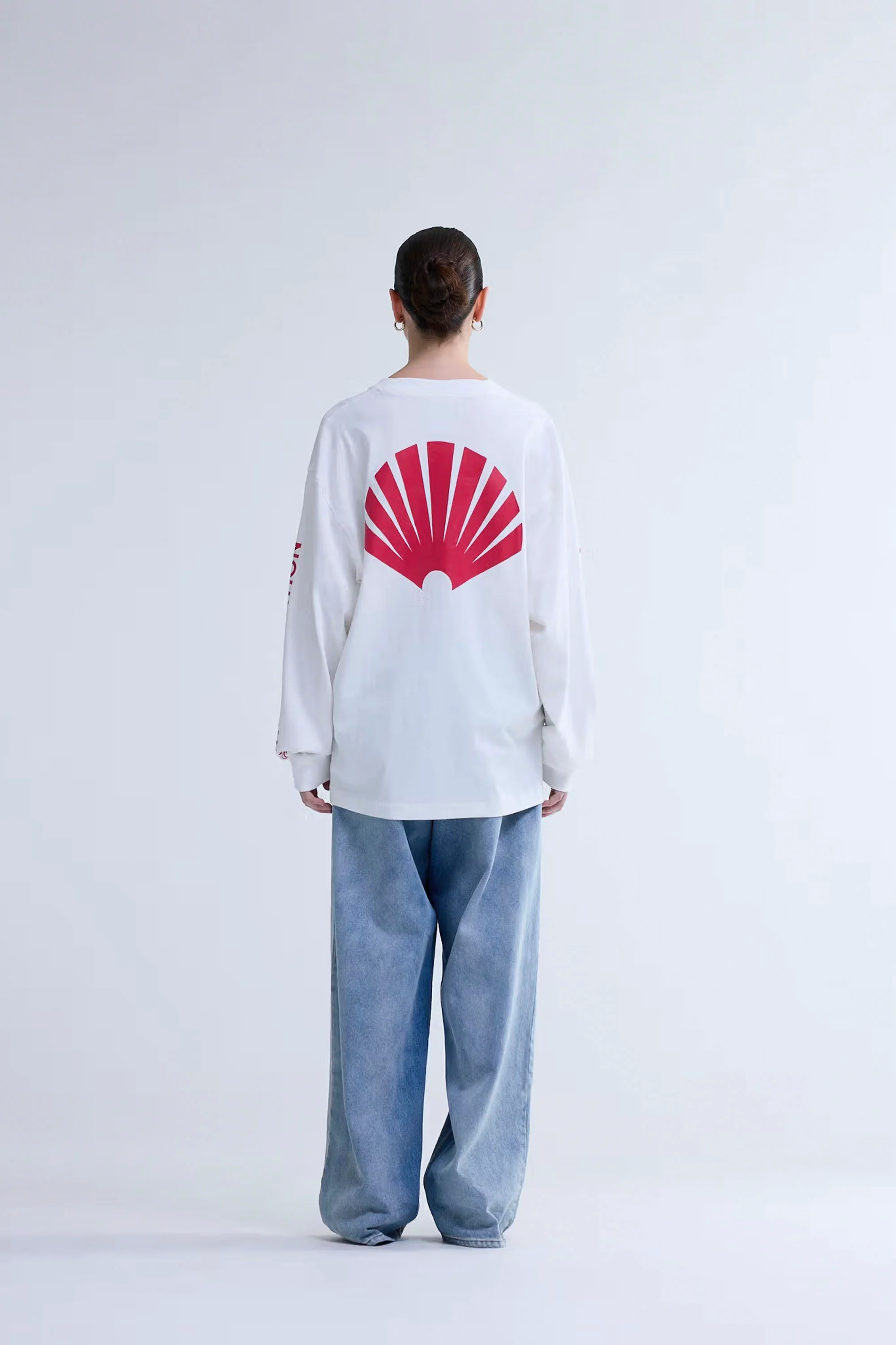NEW AMSTERDAM SURF ASSOCIATION - LOGO LONGSLEEVE TEE - WASHED WHITE/DEEP RED - Image 6