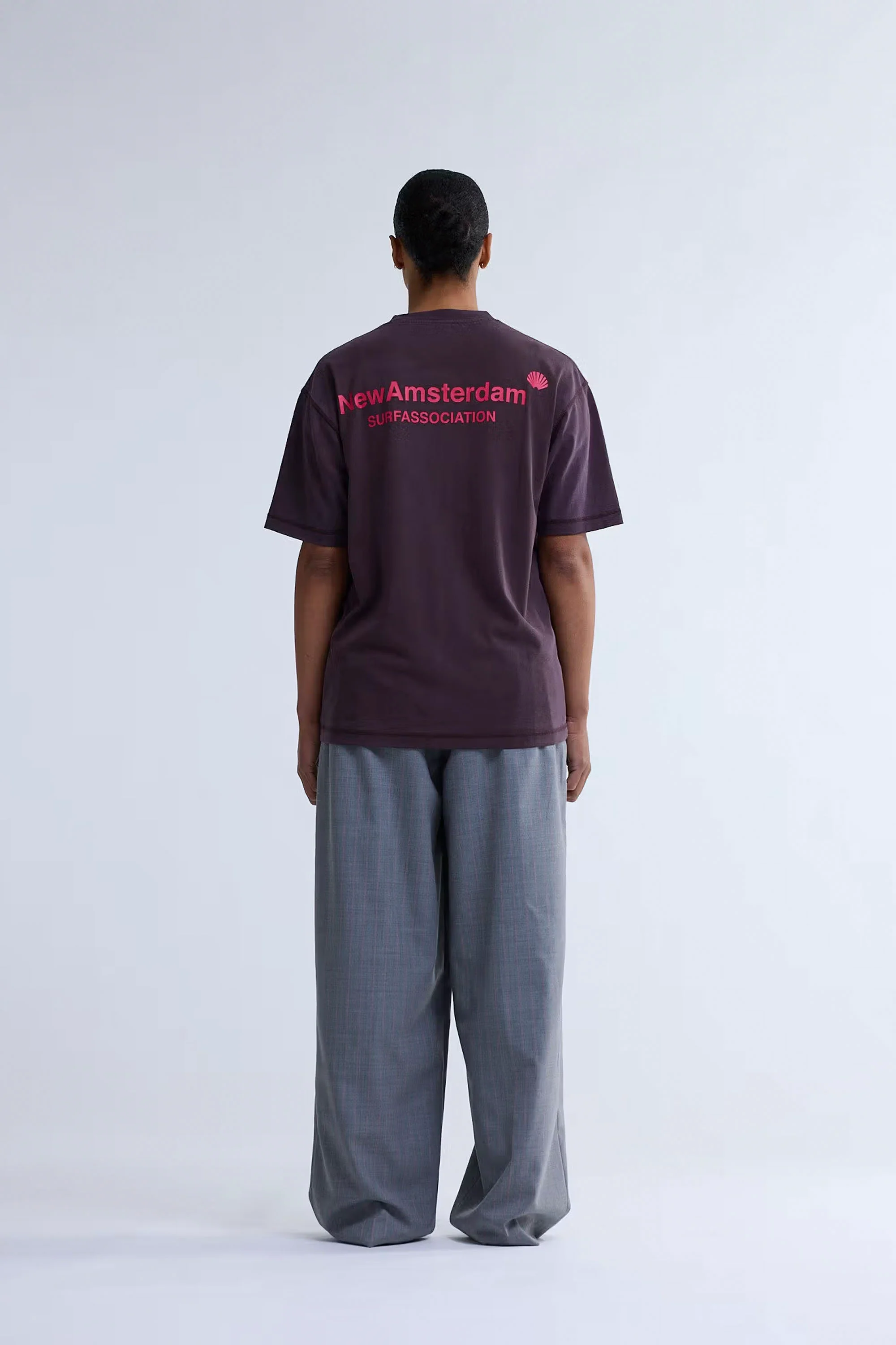 NEW AMSTERDAM SURF ASSOCIATION - LOGO TEE - WALNUT/DEEP RED - Image 5