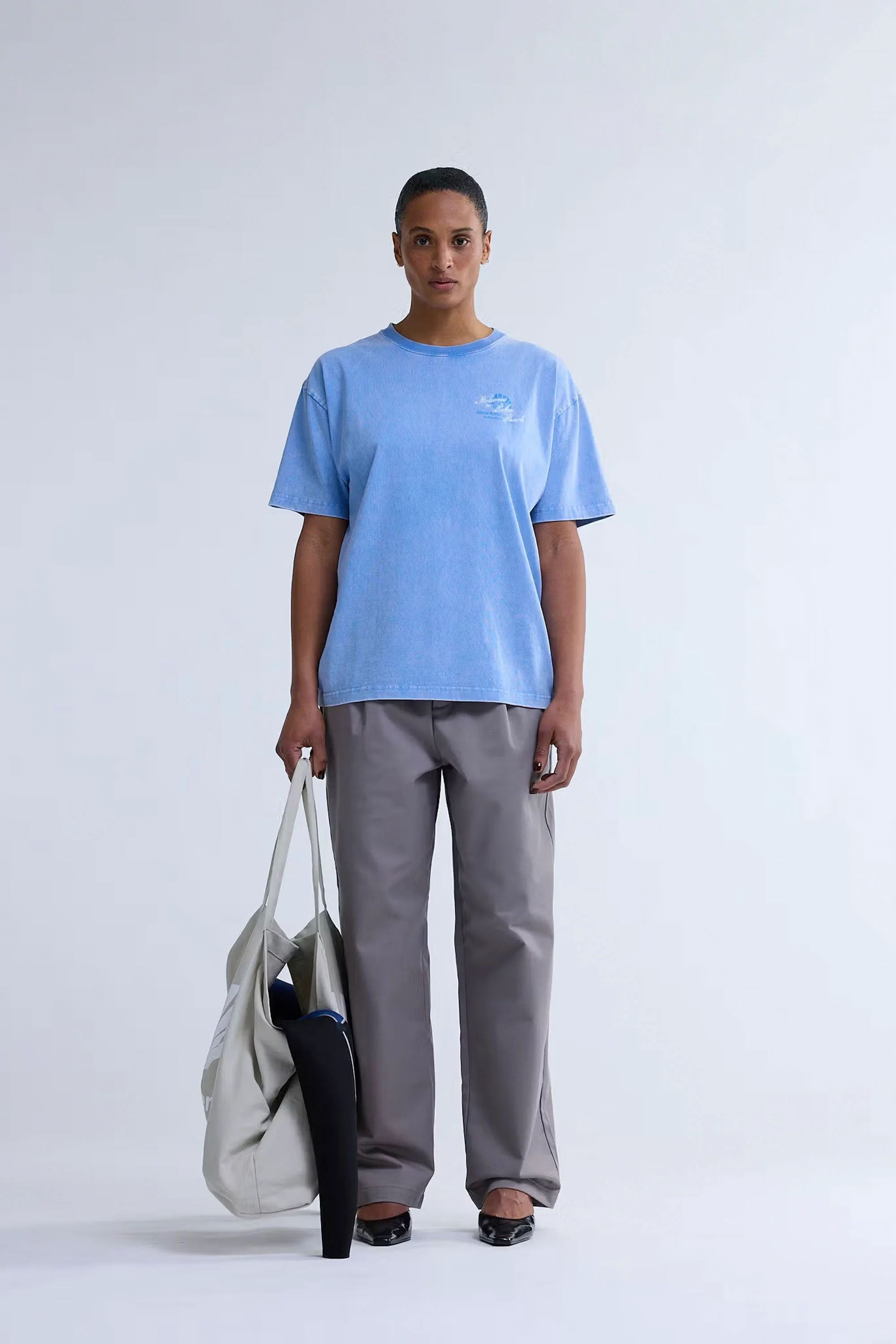 NEW AMSTERDAM SURF ASSOCIATION - WELCOME TO PALMBEACH TEE - BLUE - Image 4