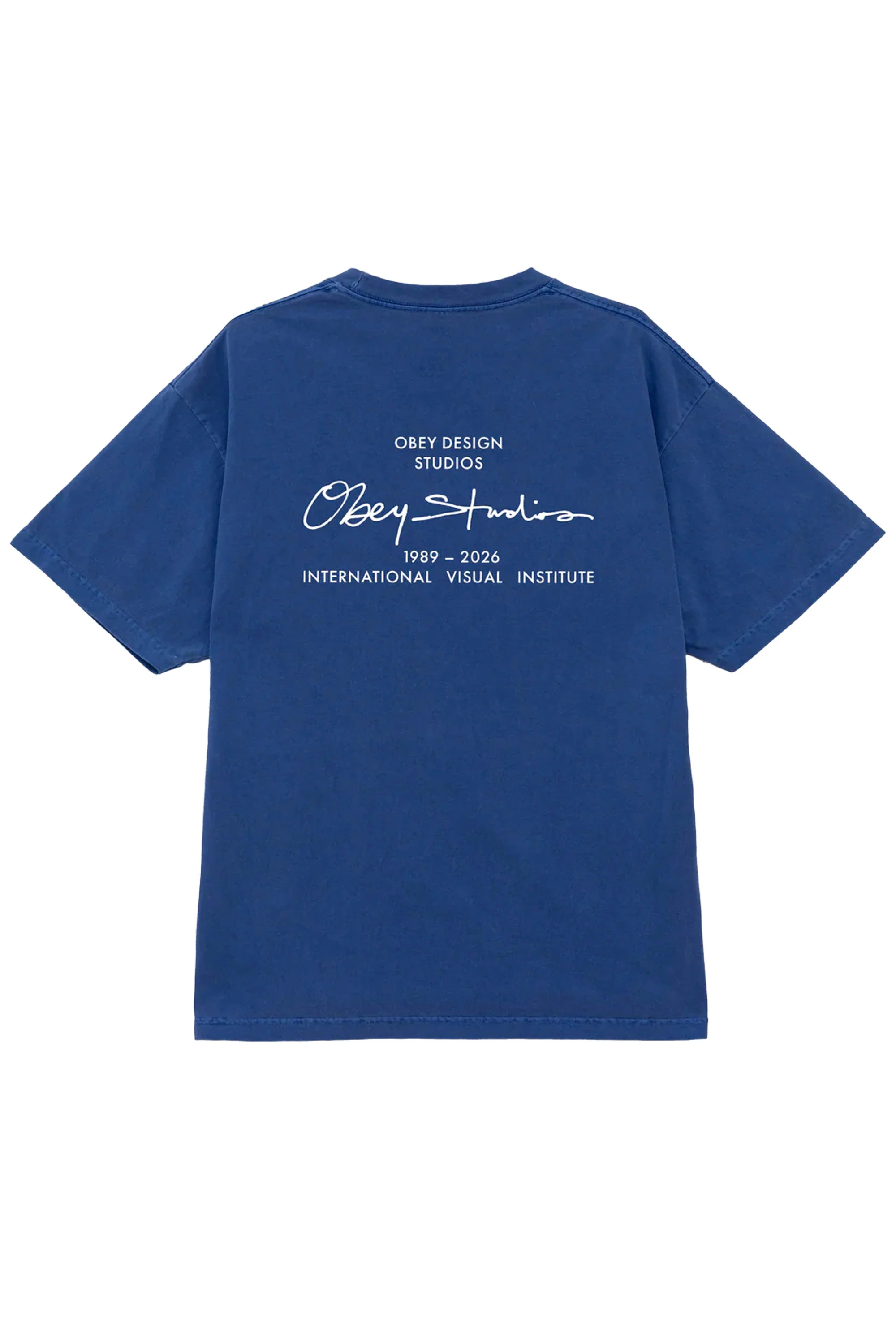OBEY - OBEY INSTITUTE T-SHIRT - ELECTRIC INDIGO - Image 2