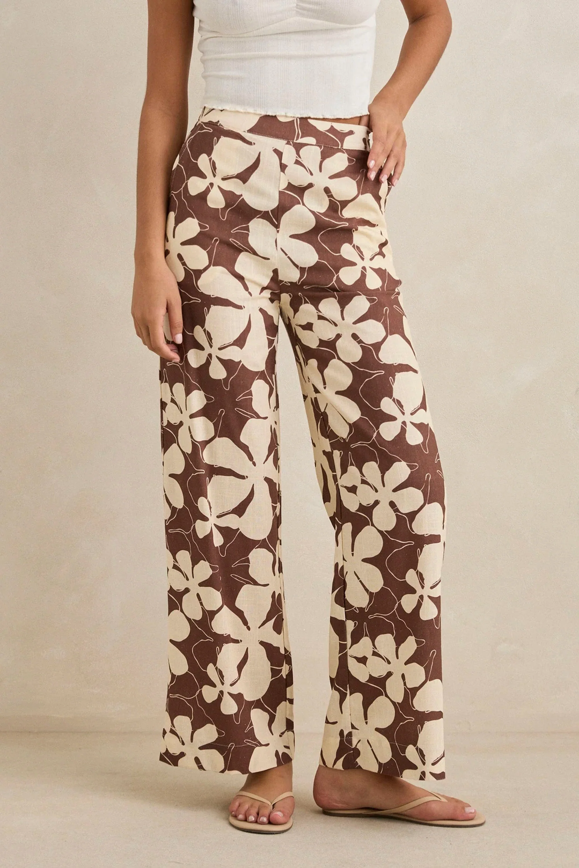 RHYTHM - MELIA FLORAL WIDE LEG PANT