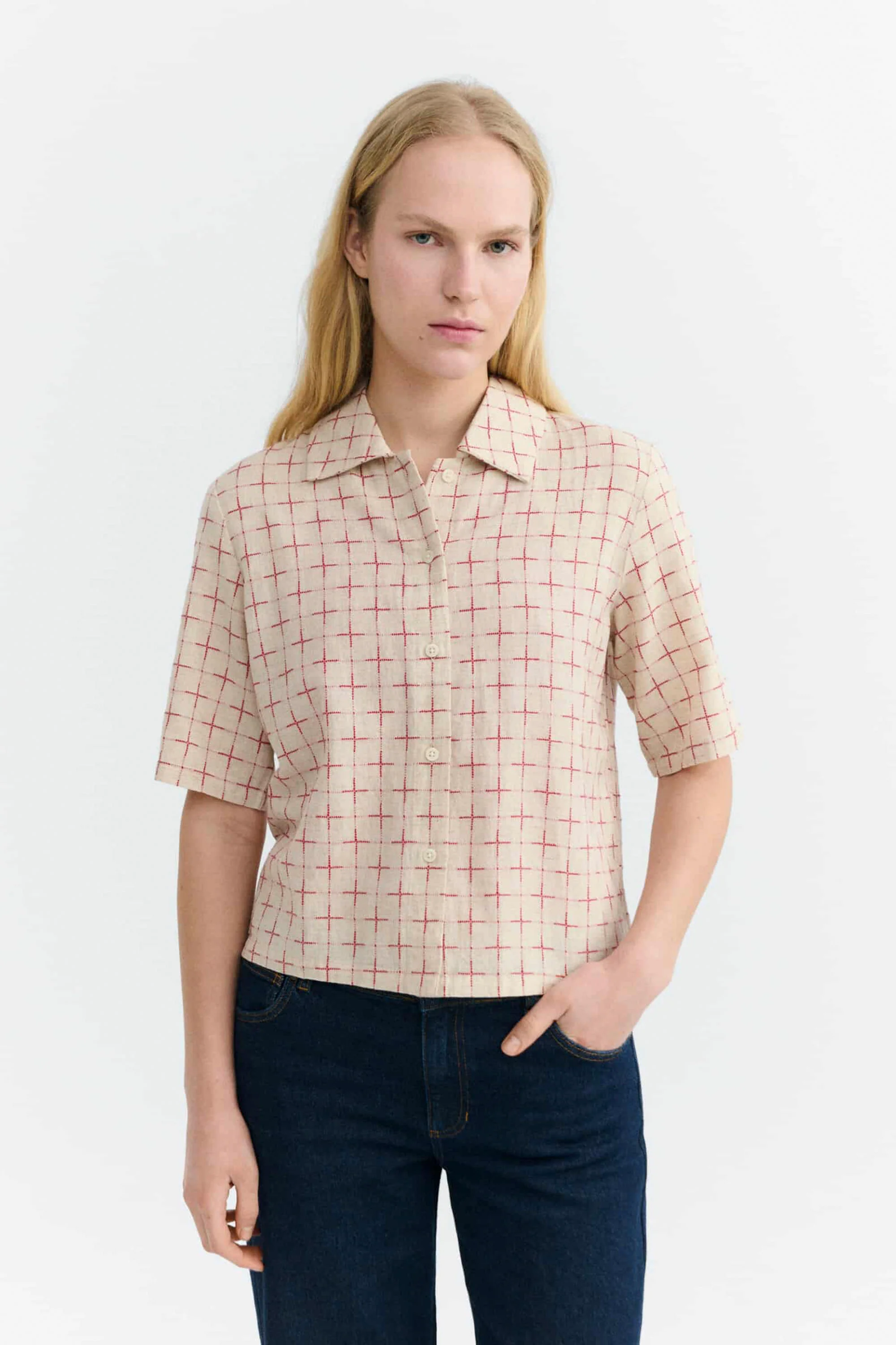 THINKING MU - ANE BLOUSE - LATTICE