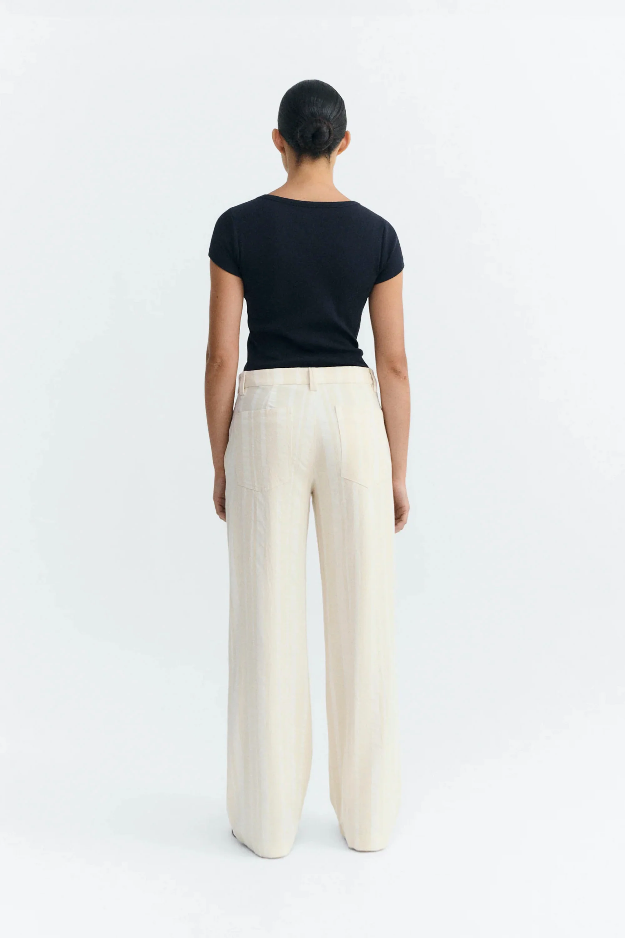 THINKING MU - SERENA PANTS - RAW DAPPLED STRIPES - Image 2