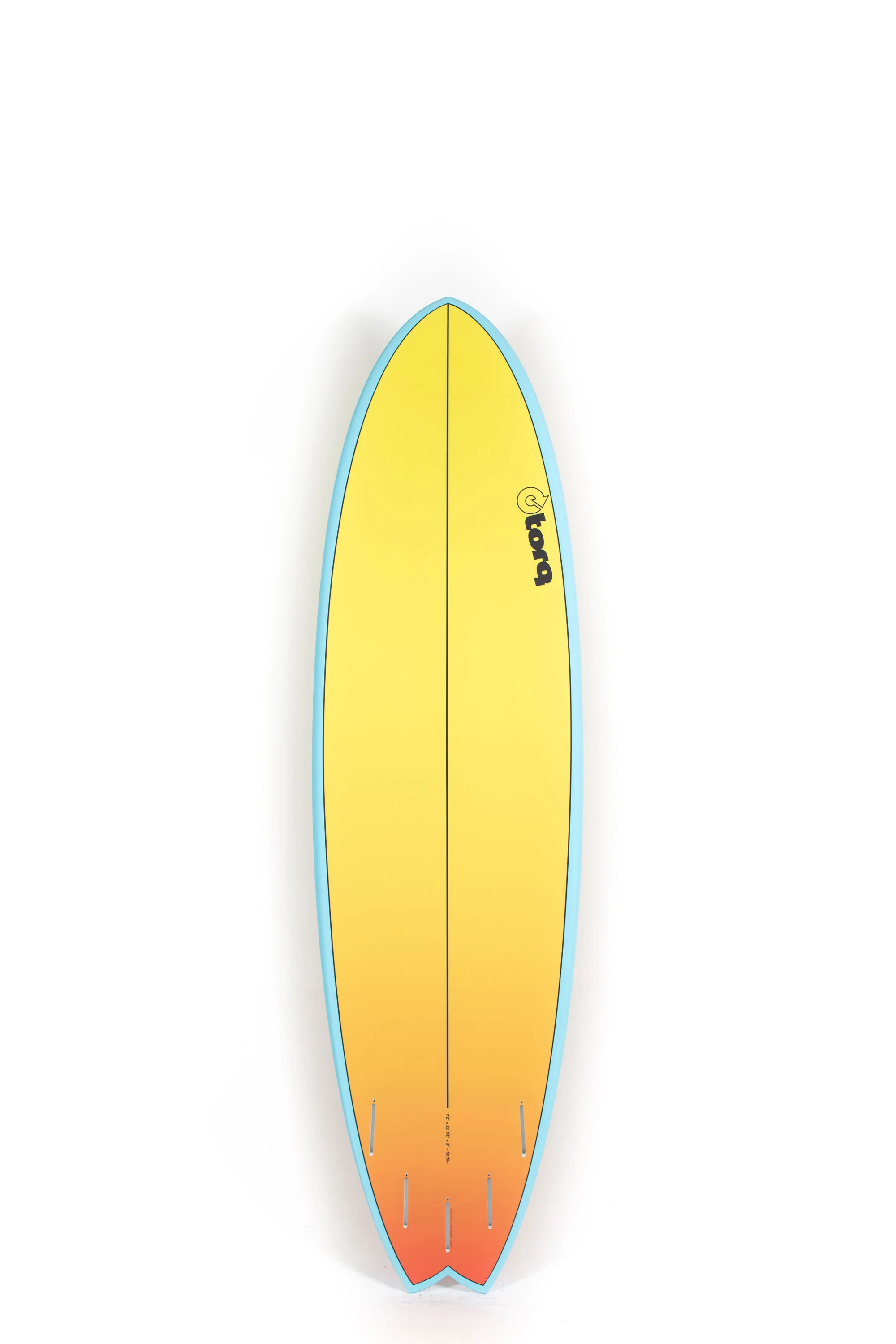 Torq Surfboards - MODFISH - Yellow Orange Fade - 7'2" x 22 1/2 x 3 - 52.7L - Image 2