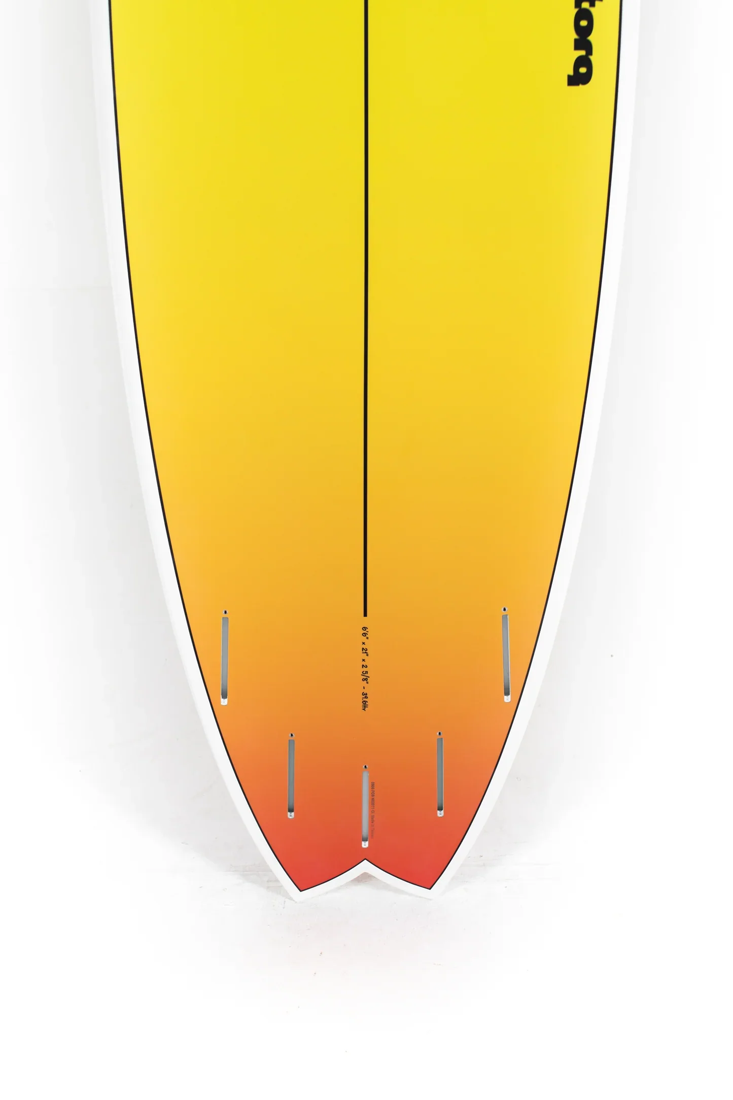 Torq Surfboards - MODFISH - Yellow Orange Retro Fade - 6'10" x 21 3/4 x 2 3/4 - 46L - Image 8