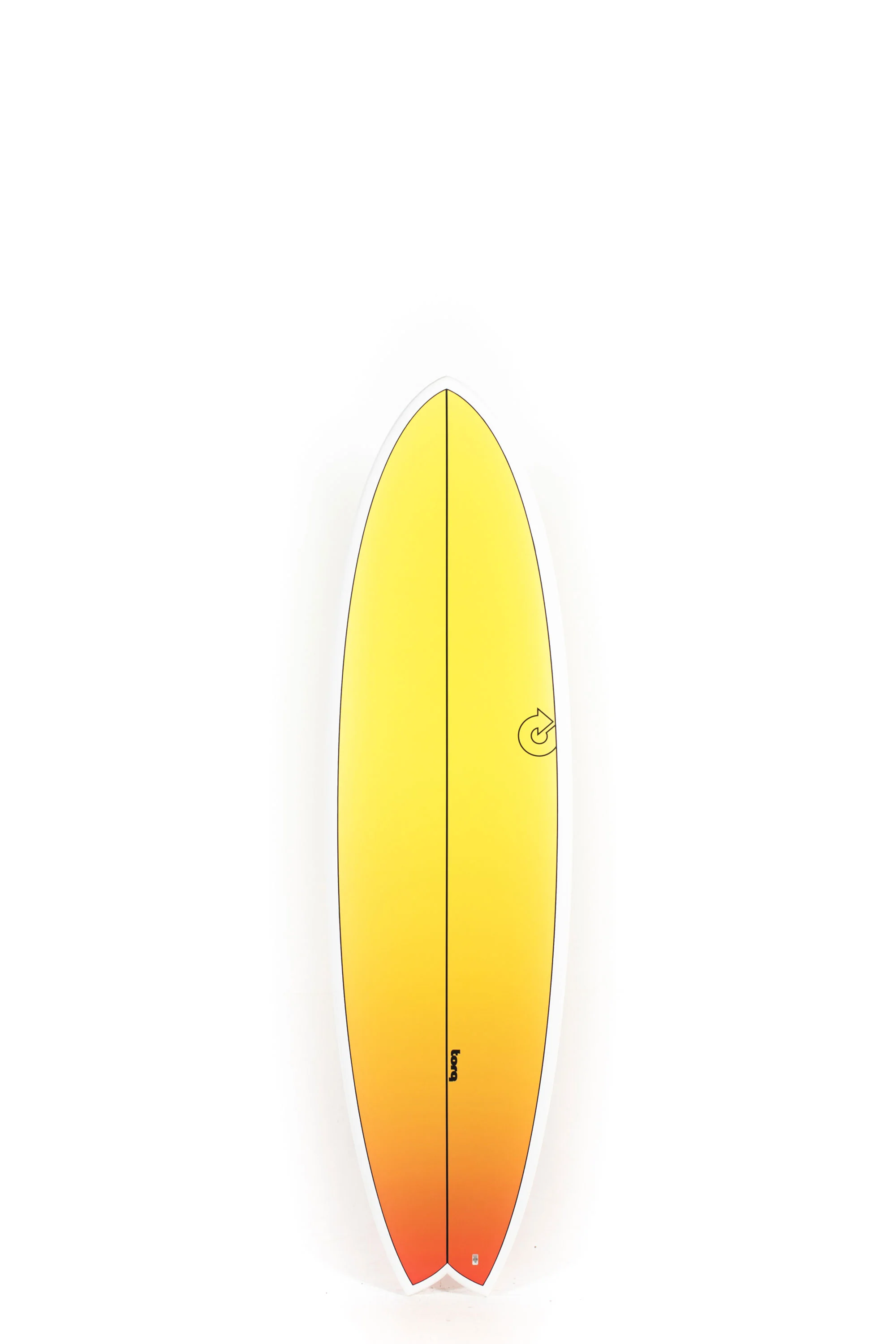 Torq Surfboards - MODFISH - Yellow Orange Retro Fade - 6'6" x 21 x 2 5/8 - 39,6L